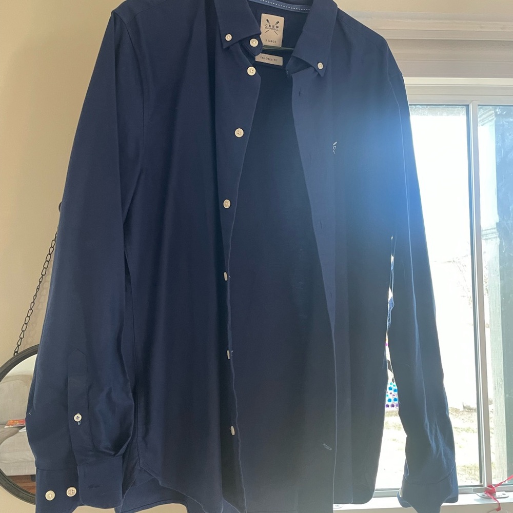 Crew Clothing Navy Button-Down Shirt